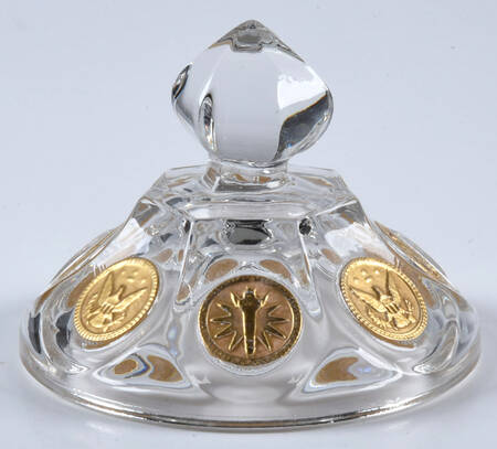 Coin Glass Gold Decoration (Stem 1372) Lid for Candy Dish