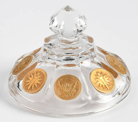 Coin Glass Gold Decoration (Stem 1372) Lid for Wedding Bowl