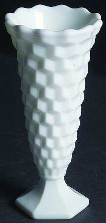 American Clear (Stem 2056) 6" Flared Milk Glass Bud Vase