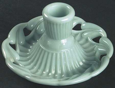 Betsy Ross Aqua 3" Single Light Candlestick