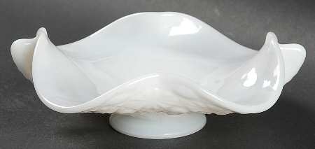 Daisy and Button Milk Glass Handled Bon Bon
