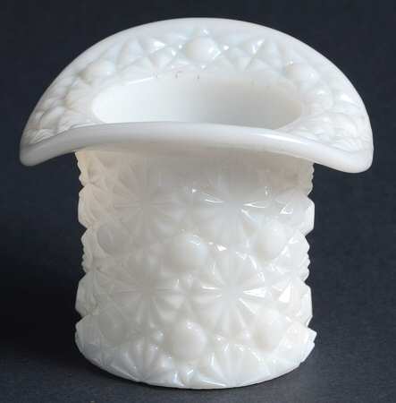 Daisy and Button Milk Glass 2" Topper (Top Hat)