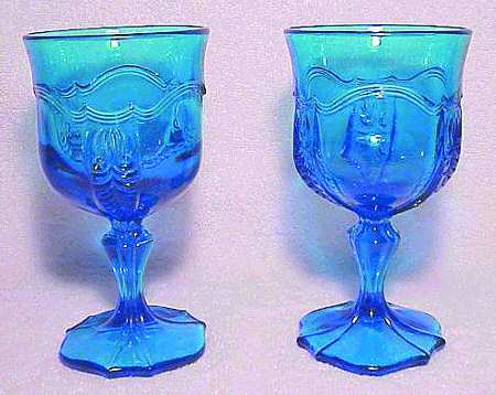 Empress Colonial Blue Water Goblet by Fenton