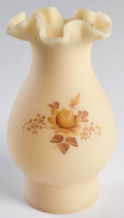 Chocolate Roses On Cameo Satin Globe for Hurricane Lamp