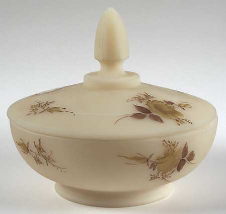 Chocolate Roses On Cameo Satin Candy Dish & Lid