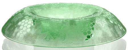 Grape Green (Brocade) 13" Oval Rolled Edge Centerpiece