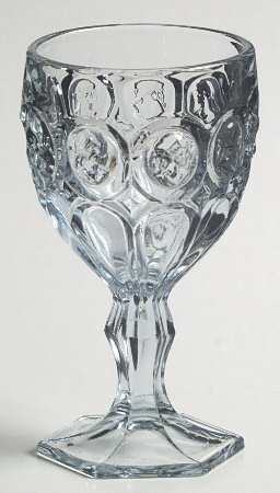 Moonstone Cameo Light Blue Wine Glass