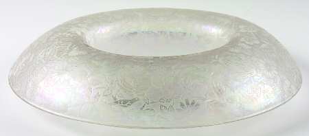 Victoria Clear (Iridescent, Brocade) 13" Oval Rolled Edge Centerpiece