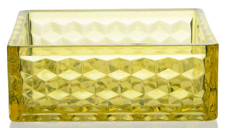 American Clear (Stem 2056) Yellow Handkerchief Box No Lid