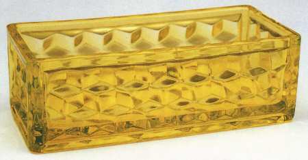 American Clear (Stem 2056) Yellow Cigarette/Jewel Box with Lid
