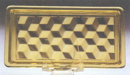 American Clear (Stem 2056) Yellow Rectangular Pin Tray