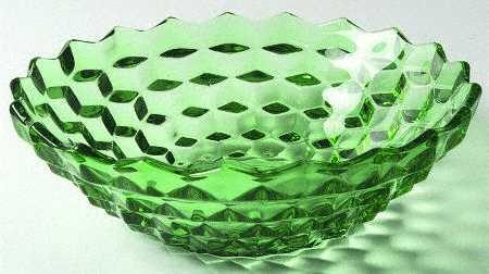 American Clear (Stem 2056) 9" Green Round Flared Bowl
