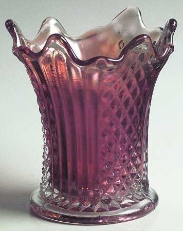 Diamond Point Columns Marigold 5" Flower Vase