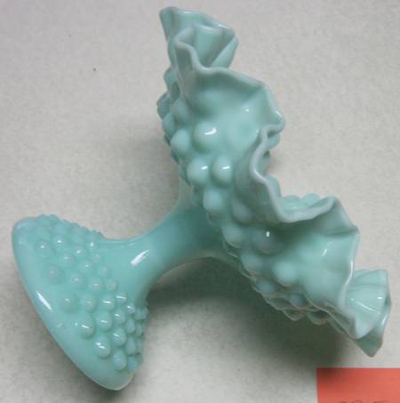 Hobnail Turquoise Round Compote (Height X Width)