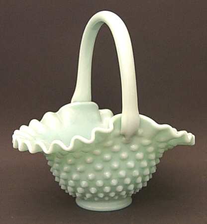 Hobnail Turquoise #389/3837 Hobnail 7" Basket