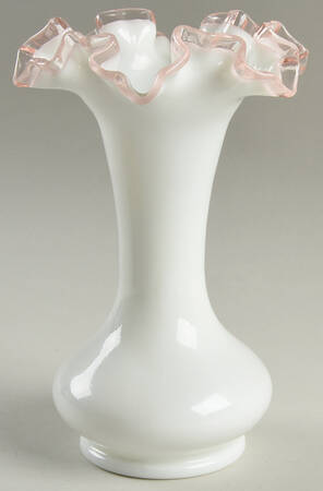 Rose Crest 8" Double Crimped Vase by Fenton