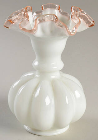 Rose Crest 6" Double Crimped Vase