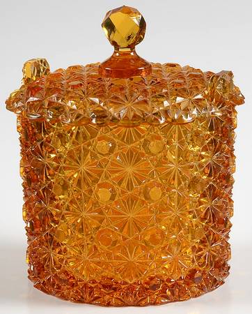 Daisy and Button Amber Candy Box & Lid