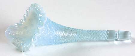 Diamond Lace Blue (Opalescent) Epergne Vase