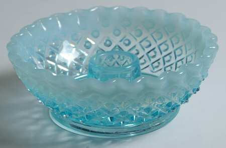 Diamond Lace Blue (Opalescent) Single Light Candlestick