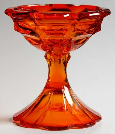 Valencia Orange (Amberina) 5" Single Light Candlestick