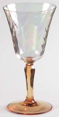 5093 Amber (Iridescent) Wine Glass