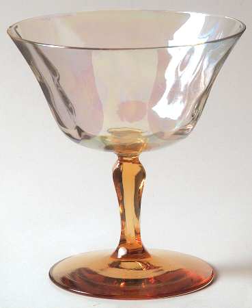 5093 Amber (Iridescent) Low Sherbet