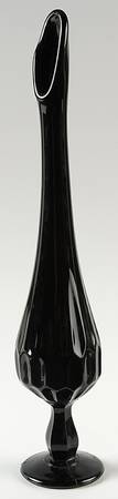 Thumbprint Black 11"-14" Small Swung Vase