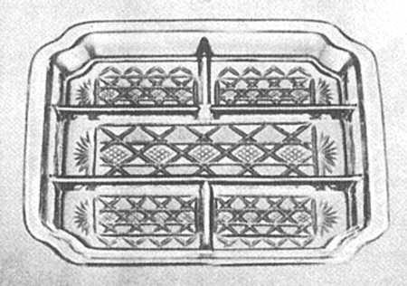 Heirloom (Cut, Giftware) 11" Square 5 Part Relish