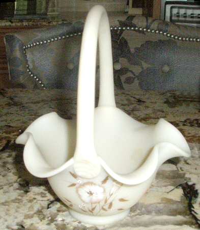 Wildflower on Cameo Satin #7534 7" Basket