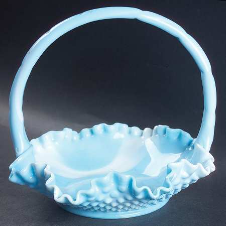 Hobnail Blue (Marble) #3736 Hobnail 6" Basket