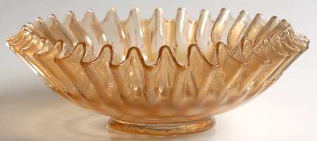 Coin Dot Marigold 9" Ruffled Bowl