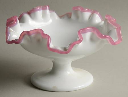 Apple Blossom Crest Round Compote (Height X Width)