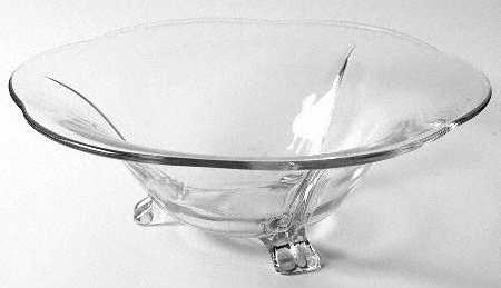 2394 Blue 12" 3-Toed Footed Bowl