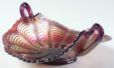 Peacock Tail Violet (Carnival) 2 Handled Bon Bon