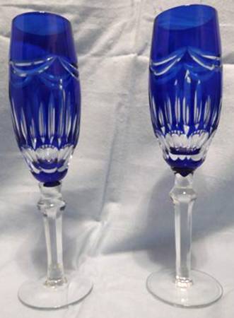Princess Blue Fluted Champagne