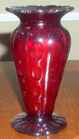 1933 Ruby Bud Vase by Fenton