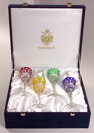 Xenia Liquor Cocktail (Set/4-Red, Cobalt, Green &Yellow
