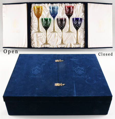 Odessa Hock Wine  - Set of 6 Colors Boxed (Amethyst,Cobalt,Red,Blue,SkyB,Yellow)