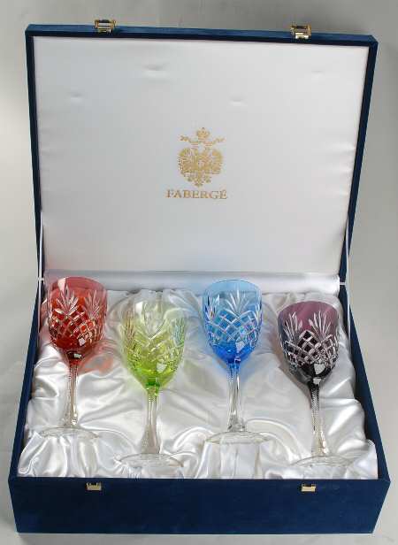Odessa Goblet - Set of 4 Colors (Sky Blue, Amethyst ,Lt Green & Pink)