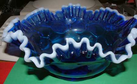 Snowcrest Cobalt Blue 10" Round Double Crimped Bowl