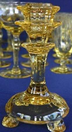 2470 Amber 5" Single Light Candlestick