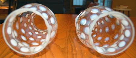 Dot Optic French Opalescent Hurricane Lamp, Globe Only