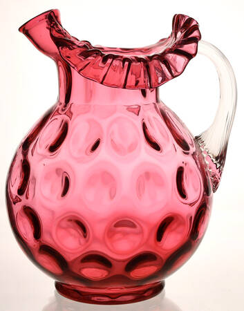 Dot Optic Cranberry 88 Oz Pitcher