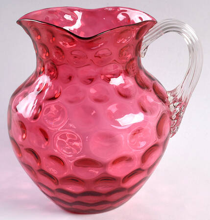 Dot Optic Cranberry 80 Oz Pitcher