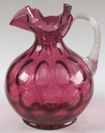 Dot Optic Cranberry 20 Oz Pitcher
