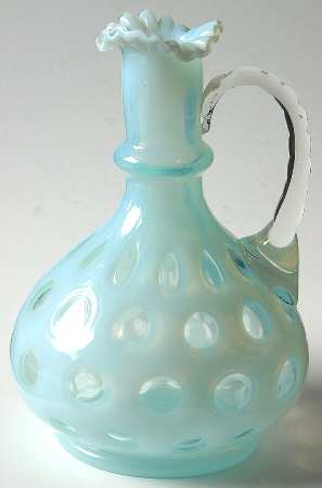 Coin Dot Blue (Opalescent) Cruet No Stopper