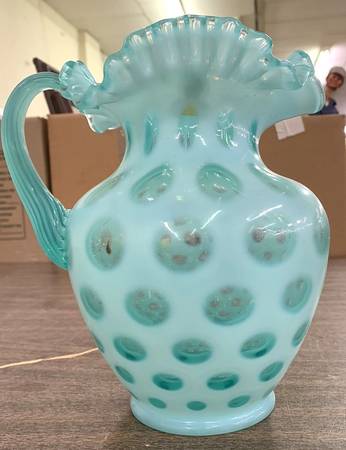 Coin Dot Blue (Opalescent) 70 Oz Jug