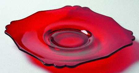 Elizabeth Ruby (Square Foot, No Scallops) 10" Sandwich Plate