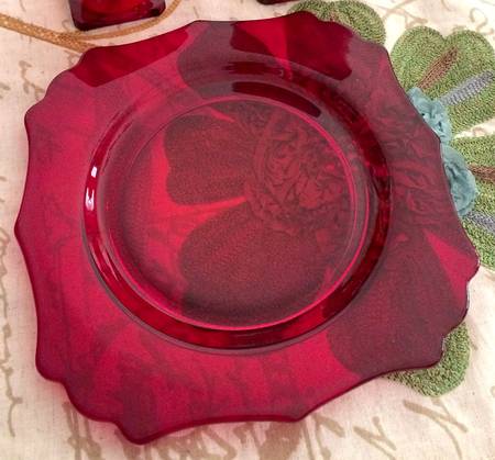 Elizabeth Ruby (Square Foot, No Scallops) 7" Salad Plate